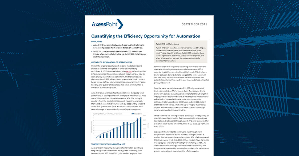 AxessPoint Quantifying the efficiency opportunity for automation